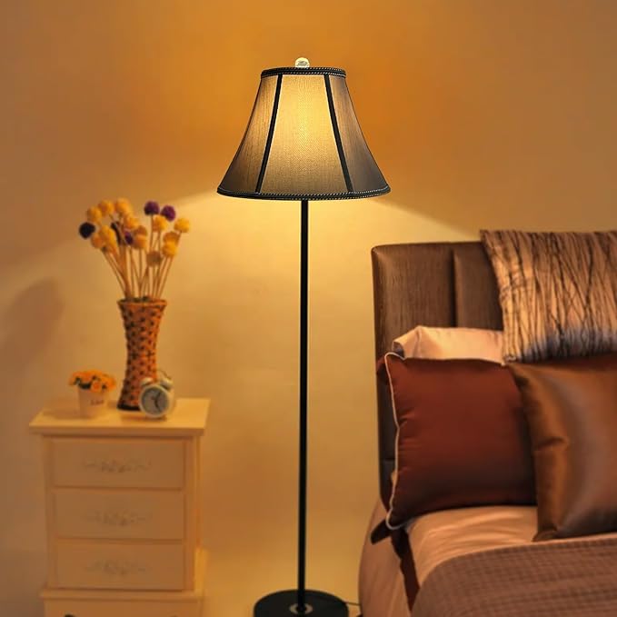 Tootoo Star Brown Large Drum Lamp Shade for Chandeliers Floor Light and Table Lamp,12x16x11" Spider,Fabric Natural Linen Hand Crafted (Brown color)