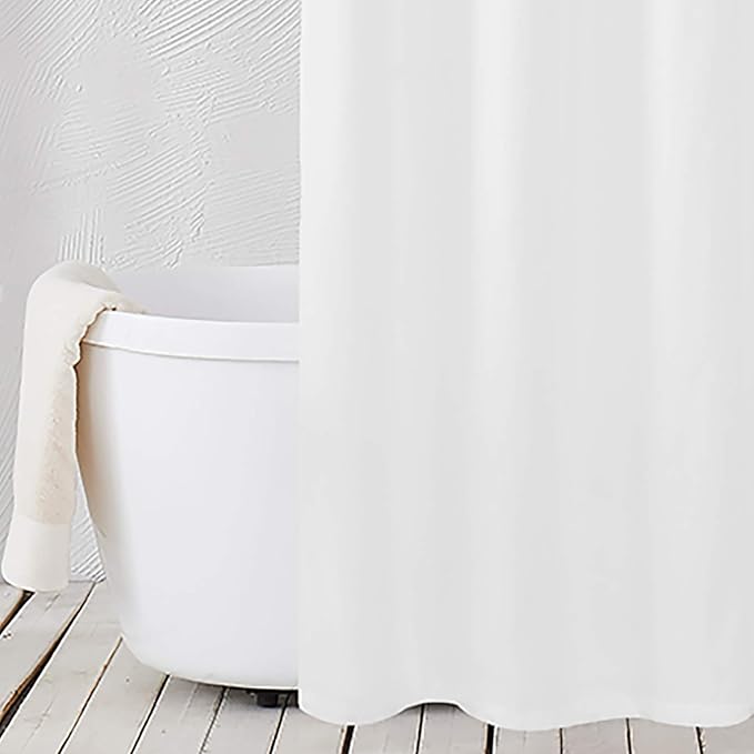 Jubilantex Grey and White Embroidered Shower Curtain Fabric for Bathroom, Farmhouse Boho Floral Rustic Chic Decorative Waterproof Bath Room Shower Curtain for Spa Hotel, 70x72 Inches, Gray