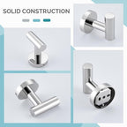 Angle Simple Bathroom Towel Hook Polished Chrome, SUS304 Stainless Steel Bah Towel Holder, Robe Hook for Wall