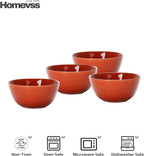 Eur-Nordic Shape Raising Rim 20pc Dinnerware Set, Shiny Glaze Orange with Speckle Effect