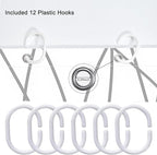 70.8x70.8 Inches Waterproof Shower Curtain Set, 12 Hooks, Gray and White Striped Design, Weighted Hem, Including Bath Mat, U-Shape Mat, and Toilet Lid Cover, Hotel Style Bath Accessories