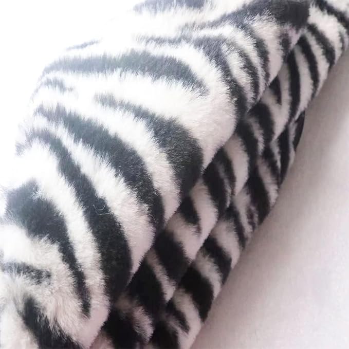 Black White Square Pillow Cover Soft Fluffy Fuzzy Faux Fur Zebra Stripe Throw Pillows Modern Decorative Accent Cushion Covers Pillowcase for Couch Sofa Living Room Bedroom, 20x20