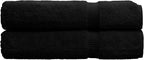 Luxury Hotel & Spa Quality, Quick Dry 100% Turkish Cotton 700 GSM, Eco Friendly Towel, for Bathroom Oversize Dobby Border Bath Towels 35 X 70 (Bath Sheet Towel Set of Black)