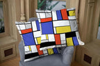 CAPSCEOLL Geometric Throw Pillow Covers 16X16 Set of 2,Geometry Black Red White Blue Yellow Gray Pillow Cases Cushion Covers for Living Room Bedroom Decorative Throw Pillowcases for Sofa Couch Chair
