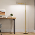 SUNMORY Dimmable LED Pharmacy Floor Lamp, 16W Bright Reading Floor Lamp with Remote & Touch Control, 350°Swing Arm, Adjustable Task Craft Standing Lamp for Living Room Bedroom Office, Gold