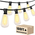 DAYBETTER Outdoor String Lights 100FT Waterproof 50 pcs Warm White LED Bulbs 2700K for Patio,Yard,Garden Durable Weatherproof String Lights for Outside for Parties, Weddings, Backyard