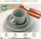 Pearl Dots Stoneware Dinnerware Set (20pc Set, Teal)