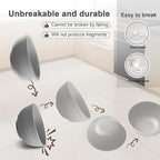 12 Pcs Unbreakable Rice Bowls Set, 26 Oz Wheat Straw Bowls Set, Microwave & Dishwasher Safe Bowl for Kitchen, Reusable Plastic Bowl for Soup, Salad and Snack, BPA Free, White Gray