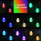 35FT Outdoor String Lights, 11 Shatterproof Edison Bulbs, Dimmable RGB Color Changing Patio Lights with Remote,Waterproof for Garden Commercial LED Decorative Lighting.