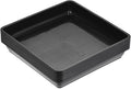 MECCANIXITY Plant Pot Saucer 6 Inch Plastic Square Flower Drip Tray for Indoor Outdoor, Black Pack of 6