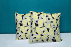 CAPSCEOLL 2PCS Gray Yellow Soft Throw Pillow Covers 20X20Inch Abstract Autumn Art Black Yellow and Grey Geometry Scraps Covers for Throw Pillows for Bedroom Sofa Living Room