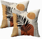 CAPSCEOLL Boho Abstract Throw Pillow Covers 20X20 Set of 2,Modern Abstract Art Organic Pillow Cases Cushion Covers for Living Room Bedroom Decorative Throw Pillowcases for Sofa Couch Chair