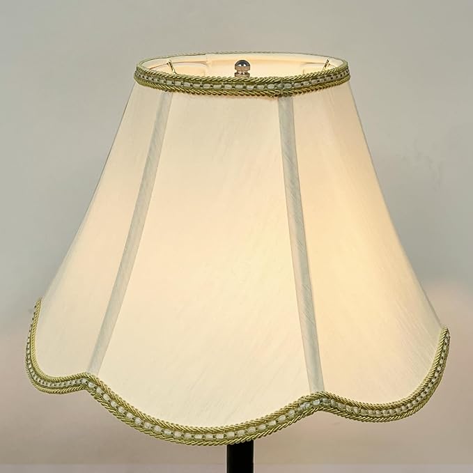 Tootoo Star Brown Large Drum Lamp Shade for Chandeliers Floor Light and Table Lamp,12x16x11" Spider,Fabric Natural Linen Hand Crafted (Beiges)