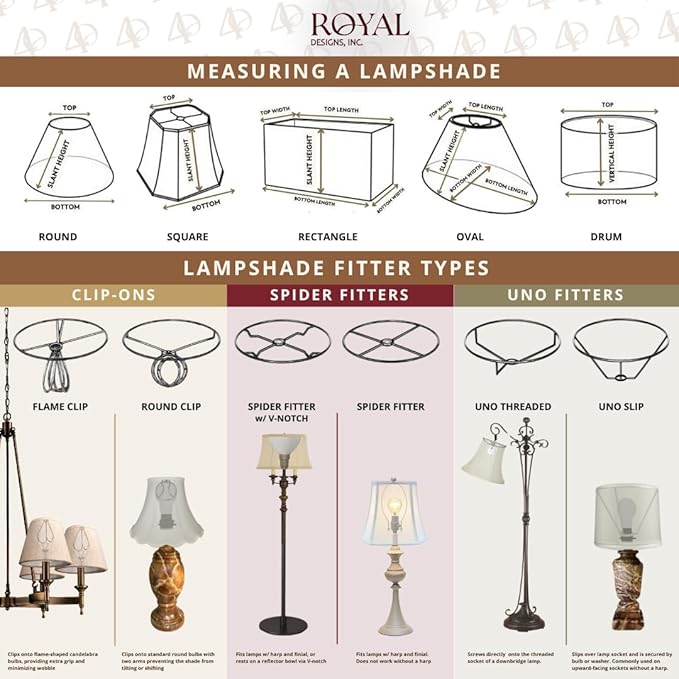 Royal Designs, Inc. BSO-708-18BG-2 Modified Bell Basic Lamp Shade, 11 x 18 x 13.5, Beige, 2-Pack