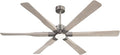 68 Inch Ceiling Fan with Lights and Remote Control, 6 Reversible ABS Blades, 6-Speed Noiseless DC Motor with 4.5" / 12" / 24" Downrods for Bedroom Dining Living Room, Antique Nickel and Gray
