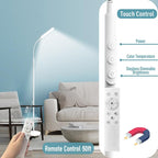 White Floor Lamp, 18W 1800LM Bright LED Floor Lamps for Living Room Bedroom, Dimmable Timing Eye Caring Reading Standing Lamp with Remote & Works with Smart Plug