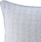 Luxury Tweed & Chenille Throw Pillow Covers – Set of 2 (18" x 18") with Soft and Luxurious Textures Decorative Throw Pillows for Couch, Bed, and Home Decor (White)