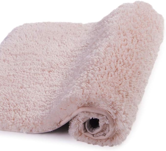 Walensee Large Bathroom Rug (24 x 40, Dusty Pink) Extra Soft and Absorbent Shaggy Bath Mat Machine Washable Microfiber Non Slip Luxury Floor Mat
