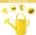 Finderomend Metal Watering Can 1.5L/51oz, Iron Art for Outdoor Plants, Yellow
