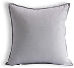 Jeanerlor Cotton Linen Soft Soild Decorative Square Throw Pillow Covers Set Cushion Case for Bar Coffee Shop Play Room24 x 24 Inch 60 x 60 Cm,Silver Grey