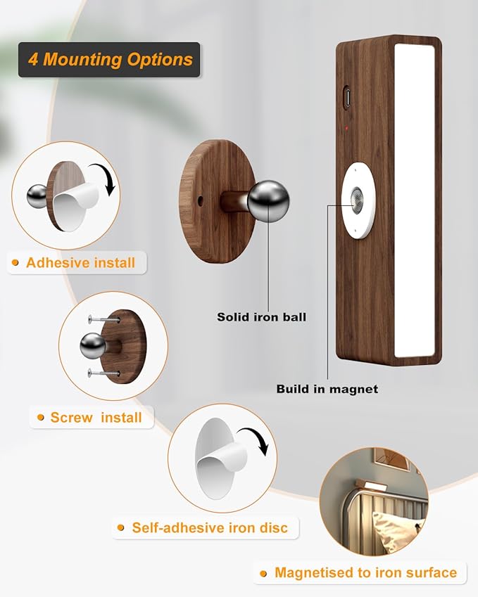 Battery Operated Wall Sconce Set of Two,Rechargeable Wall Lights with Remote,Wall Light for Bedroom Battery Operated, Dimmable Cordless Wall Mount Lamp with 3 Color Temperature for Bedside