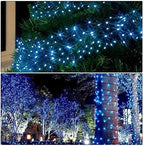 ILLUMINEW 300 LED Blue Outdoor Indoor String Lights, Safety Plug in 8 Modes 108Ft Twinkle Lights,Christmas Tree Wire Fairy Lights for Bedroom, Party Decor(300Led-Blue)