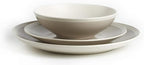 Rock Ridge Speckled Stoneware Dinnerware Set (18pc Set, Sands and Ivory)
