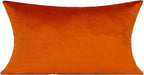 VAKADO 12x20 Set of 2 Fall Burnt Orange Throw Pillow Covers Decorative Velvet Lumbar Rectangle Decoration Cushion Covers Home Bedroom Decor for Living Room Couch Sofa Car