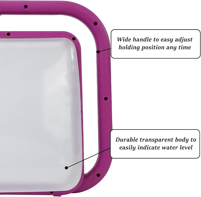 6L Foldable Clear Plastic Watering Can with Rotating Nozzle Long Spout Ideal for Indoor and Outdoor Gardening - Purple