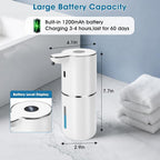 2 Pack Automatic Soap Dispenser,Upgraded 2025 Automatic Liquid Soap Dispenser Touchless,12.8oz USB Rechargeabled Wall Mounted Smart Soap Dispensers for Bathroom Kitchen(White,P18)
