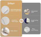 Diflart Natural Marble Stone Cutting Board for Kitchen, 16x20 Inch, White with Gold Veins, Marble Slab Pastry Board Large with Non-Slip Feet for Baking, Cheese, Charcuterie, Chocolate, Pack of 1 Pcs