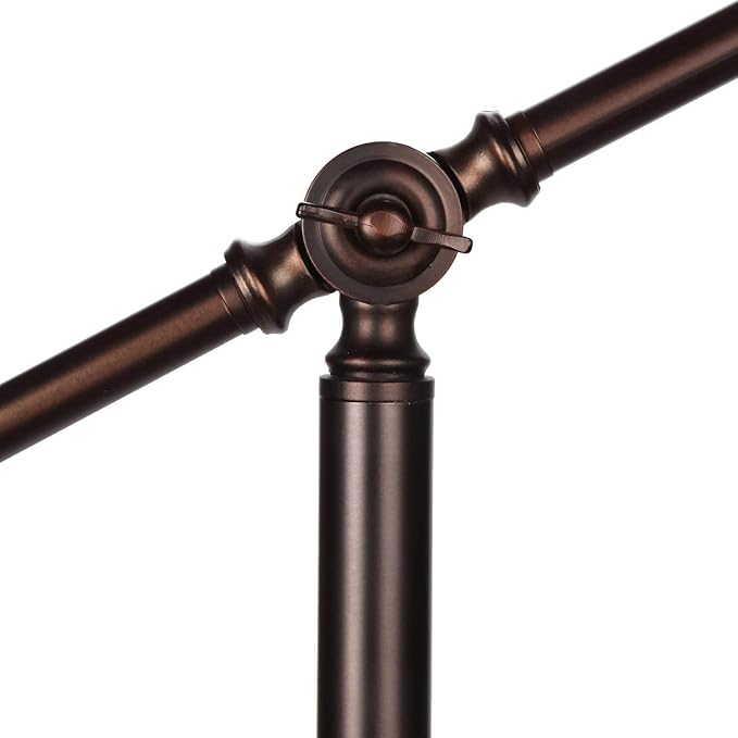 Brightech Hudson 2 - LED Floor lamp, Tall Lamp with Sturdy Base, Contemporary Arc Lamp for Living Rooms & Offices, Great Living Room Décor, Mid Century Modern Light for Bedroom - Rubbed Bronze
