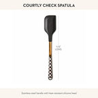 MACKENZIE-CHILDS Kitchen Spatula, Silicone Spatula for Cooking, Black-and-White Courtly Check