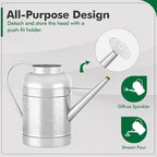 Galvanized Iron Watering Can for Indoor Plants, Bowl Watering Cans for House Plant Garden Flower, Long Spout Water Can for Outdoor Watering Plants 8.71L 2.3 Gallon