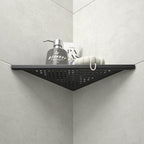 Corner Shower Shelf 2 Pack, 304 Stainless Steel Shelf for Bathroom, 10'' Grout in Shelves Rack for Tiled Wall, No Drilling Needed (10'', Black)
