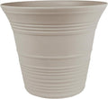The HC Companies Sedona Round Self-Watering Pot - Lightweight Self Care Planter - Plastic Planter for Herbs & More - Durable Plant Pots for Indoor & Outdoor Plants (12" Cottage Stone, Pack of 1)