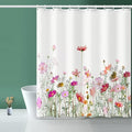 Floral Shower Curtain - 72" W x 78" L, with 12 Hooks, Hem Weighted Bathtub Shower Curtain for Bathroom
