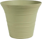 The HC Companies Sedona Round Self-Watering Pot - Lightweight Self Care Planter - Plastic Planter for Herbs & More - Durable Plant Pots for Indoor Plants & Outdoor Plants (12" Seafoam, Pack of 1)