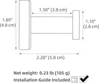 APLusee Brushed Nickel Towel Hook, 304 Stainless Steel Robe Hook for Bathroom, Heavy Duty Hand Towel Hanger Wall Mounted