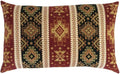 Hippy Throw Pillow Covers Kilim Burgundy Red and Dark Green - 12 x 20 Inches Boho Pillows, Decorative Lumbar Room Decor for Couch, Bohemian Outdoor Case for Farmhouse, Sofa