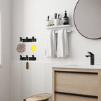 NINETREX Coat Rack Wall Mounted, Black Metal Coat Rack with 3 Coat Hooks Heavy Duty Coat Hanger Hooks Bag Hat Towel Rack for Entryway, Bathroom, Bedroom, Kitchen, and Hallway(Black,Round)