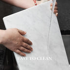 Koville Italian Carrara Marble Cutting Board for Kitchen, 16x12inch Large Hand Crafted Marble Slab for Cheese, Charcuterie, Pastry Board - Wedding Gift, House Warming Gift