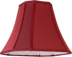 Wine Red Square Cute Lamp Shades Octagonal Faux Silk Lampshade Replacement Medium Lampshade 6.5×13×10.6IN(Spider) Vintage Lamp Shade for Table & Floor Lamp - Easy Assembly(Single)