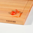 CONSDAN Wood Cutting Board for Kitchen, 16 x 12, USA Grown Solid Hickory Hardwood, Edge Grain, Chopping Board, Butcher Block with Juice Groove, Prefinished with Food-Safe Oil, 1" Thick
