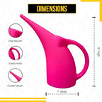 KP KOOL PRODUCTS 1 Pack Half (1/2) Gallon House Plant Watering can - Small Water can with Long spout - Indoor Watering can for Outdoor Plants and Garden - BPA Free Plastic (Pink)