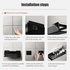 Shower Shelf 3 Pack - Bathroom Shower Shelf Rust-Proof Aluminum Adhesive Installation No Drilling Required, Suitable for Bathroom Storage and Home Decoration