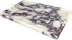 100% Real Luxury Natural Marble Vanity Tray Genuine Calacatta Viola Marble Stone Storage Trays for Home Decor Bathroom Vanity Dresser Kitchen, Non-Resin/Non-Ceramic, 11.7" x 7.8"