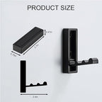 Foldable Coat Hooks 2 Pack,Heavy Duty Wall Hooks for Hanging Coats Towels Backpacks Bags Matte Black Towel Hooks for a Functional Home (Matte Black, 2)