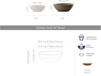 Crescent Garden Delano Oval Planter Bowl, Succulent Garden, Unique Indoor/Outdoor Double-Walled Plant Bowl with Plug- Oval Shape - 30" L x 21" W x 10" H (Slate)