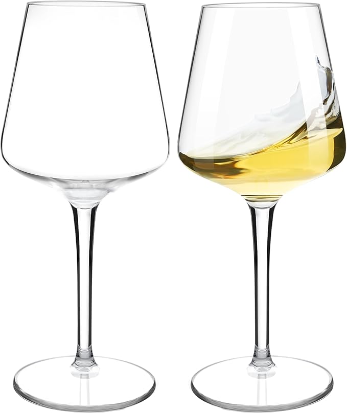 Tritan-Plastic Floating Red Wine Glasses for Pool Set of 2, 15 oz Holiday Drinkware Durable Wine Glasses with Long Stem, Ideal for Home, Party, Wedding, Beach